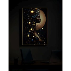 Obraz na ścianę „Minerva” z LED – ramka 60x90 cm, Mauro Ferretti