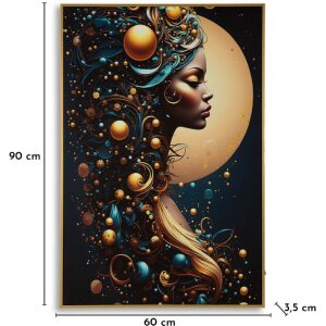 Obraz na ścianę „Minerva” z LED – ramka 60x90 cm, Mauro Ferretti