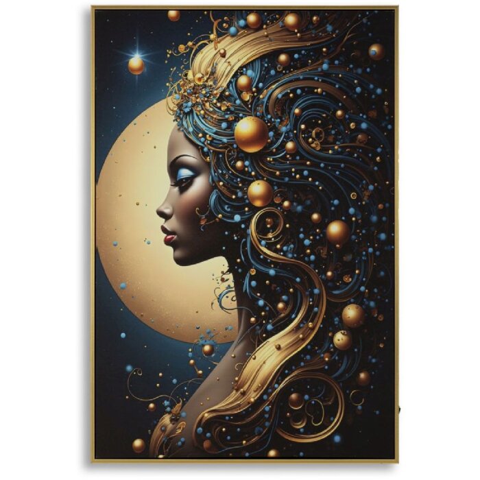 Obraz ściana "Minerva" z LED – płótno z ramą 60x90 cm, Mauro Ferretti