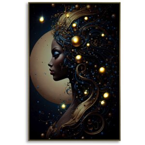 Obraz ściana "Minerva" z LED – płótno z ramą 60x90 cm, Mauro Ferretti