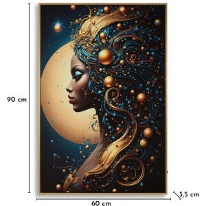 Obraz ściana "Minerva" z LED – płótno z ramą 60x90 cm, Mauro Ferretti