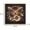 Obraz na ścianę "Motyl" z LED – płótno z ramą 50x50 cm, Mauro Ferretti