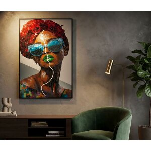 Obraz ścienne "Afro" Mauro Ferretti z LED – 3D aplikacja, 60x90 cm