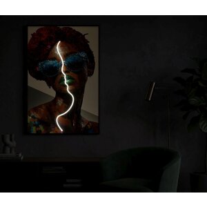 Obraz ścienne "Afro" Mauro Ferretti z LED – 3D aplikacja, 60x90 cm