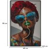 Obraz ścienne "Afro" Mauro Ferretti z LED – 3D aplikacja, 60x90 cm