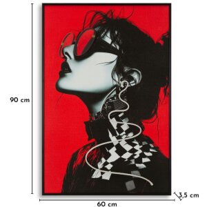 Obraz ścienne „Psyco” z LED od Mauro Ferretti – 60x90 cm, 3D aplikacja