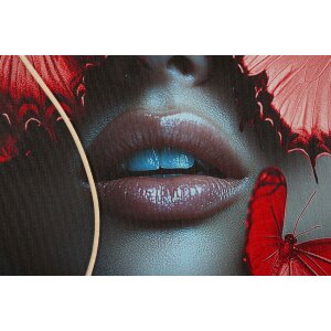 Obraz na płótnie z LED „Motylki” 60x90 cm – 3D aplikacja z szkła akrylowego od Mauro Ferretti