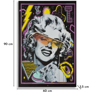LED obraz na płótnie „Marilin” 60x90 cm – 3D aplikacja z szkła akrylowego
