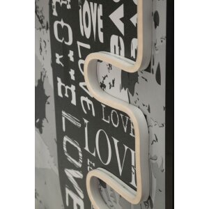 LED-ramka ścienna „Love” 60x90 cm – z 3D szkłem akrylowym od Mauro Ferretti