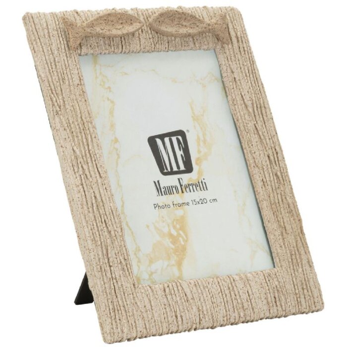 Ramka na zdjęcia „Piasek” 15x20 cm, beżowa, z falowym wzorem – Mauro Ferretti