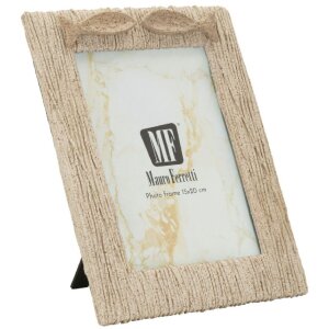 Ramka na zdjęcia „Piasek” 15x20 cm, beżowa, z falowym wzorem – Mauro Ferretti