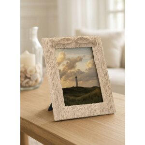 Ramka na zdjęcia „Piasek” 15x20 cm, beżowa, z falowym wzorem – Mauro Ferretti