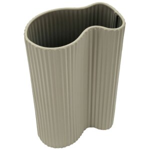 Wazon Mauro Ferretti "Frankfurt" – biały, falisty, z żelaza, 21x12x36 cm