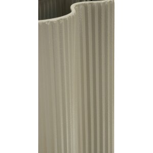 Wazon Mauro Ferretti "Frankfurt" – biały, falisty, z żelaza, 21x12x36 cm