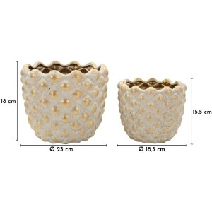 Zestaw wazonów Mauro Ferretti "Pepitas" – 2 szt. Ø23x18 cm / Ø18,5x15,5 cm