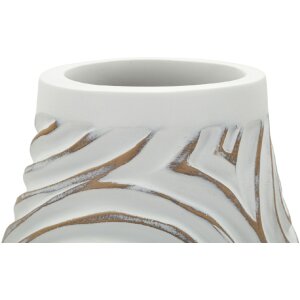 Vaza Mauro Ferretti "Oblix" – biała z kroplą, Ø18,5x50 cm, nowoczesny design