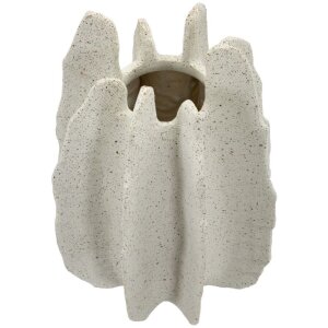 Wazon "Ester" Mauro Ferretti – organiczny, rzeźbiarski kształt z efektem pękania, Ø26x40 cm