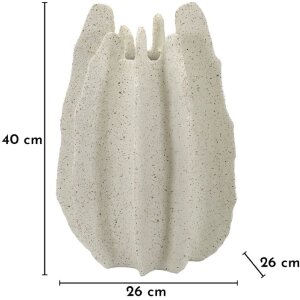 Wazon "Ester" Mauro Ferretti – organiczny, rzeźbiarski kształt z efektem pękania, Ø26x40 cm