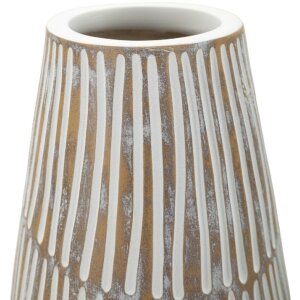 Wazon "Hanoi" Mauro Ferretti – biały, matowy, stożkowy, Ø17x47 cm