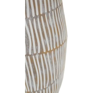 Wazon "Hanoi" Mauro Ferretti – biały, matowy, stożkowy, Ø17x47 cm