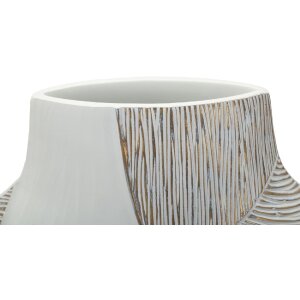 Vaza „Ho Chi Minh” Mauro Ferretti – biała, lakierowana, rzeźbiarska dekoracja ścienna 35x13,5x37,5 cm