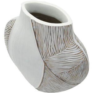 Wazon Mauro Ferretti „Ho Chi Minh” – biały, matowy, nowoczesny, 27x11,5x31 cm