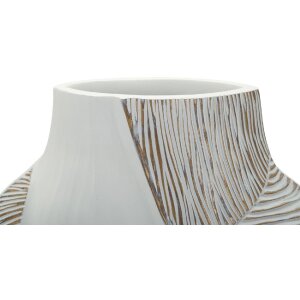 Wazon Mauro Ferretti „Ho Chi Minh” – biały, matowy, nowoczesny, 27x11,5x31 cm