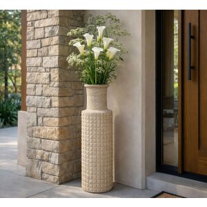 Wazon ogrodowy Mauro Ferretti "Piasek" – beżowy, Ø24,5x97 cm