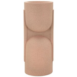 Stojak na donice zewnętrzny „Nui” 38x36x91 cm – czerwony, nowoczesny design, polyresyna, Mauro Ferretti