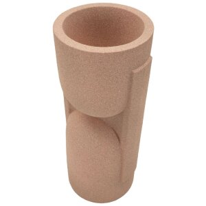 Stojak na donice zewnętrzny „Nui” 38x36x91 cm – czerwony, nowoczesny design, polyresyna, Mauro Ferretti