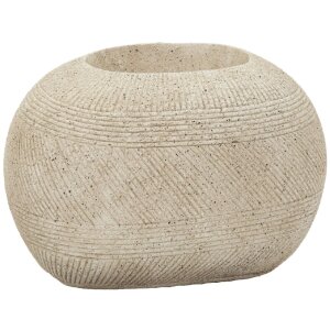 Potłucznik STONE Mauro Ferretti – szary, owalny, do zewnętrznych przestrzeni 54,5x42,5x30 cm