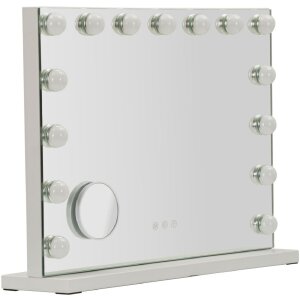 Stolik do makijażu HOLLYWOOD LED 55x14x43cm – biały...