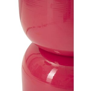 Stolik pomocniczy OYI Ø31x46 cm Fuchsia – metal, połysk, nowoczesny design