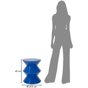 Stolik pomocniczy ZAG Ø37,5x45 cm, niebieski – nowoczesny design od Mauro Ferretti