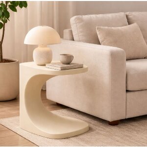 Mauro Ferretti Beistelltisch Ibiza Weiß 42x42x52 cm Kunststoff