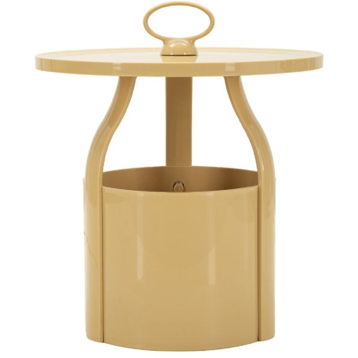 Mauro Ferretti Beistelltisch Iris Creme Ø44x43 cm Kunststoff