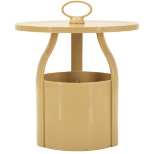 Mauro Ferretti Beistelltisch Iris Creme Ø44x43 cm Kunststoff