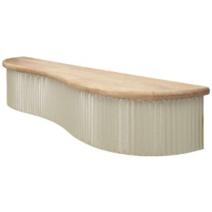 Regał ścienne Frankfurt – zestaw 2 sztuk, drewno i metal, nowoczesny styl