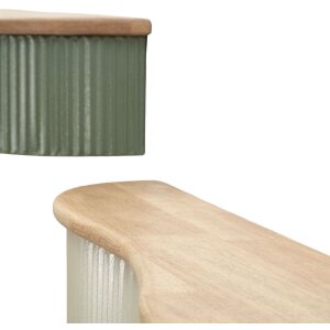 Regał ścienne Frankfurt – zestaw 2 sztuk, drewno i metal, nowoczesny styl