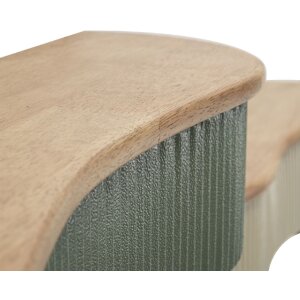 Regał ścienne Frankfurt – zestaw 2 sztuk, drewno i metal, nowoczesny styl