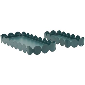 Zestaw dwóch tac Saturno Ottanio w kolorze petrol...