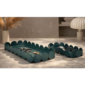 Zestaw dwóch tac Saturno Ottanio w kolorze petrol...