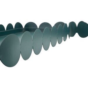 Zestaw dwóch tac Saturno Ottanio w kolorze petrol – metal, dekoracyjne półki