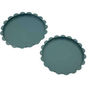 Zestaw dwóch okrągłych podstawek Saturno Ottanio Mauro Ferretti, kolor petrol, metal