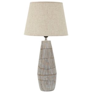 Świetlanka stołowa Mauro Ferretti Hanoi Ø35x69,5 cm – z polyrezyny, żelaza i tkaniny