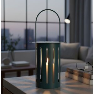 Laterna Mauro Ferretti Saturno Ottanio Ø24x43 cm – metal, szkło, styl skandynawski