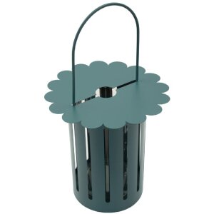 Laterna Mauro Ferretti Saturno Ottanio Ø24x43 cm – metal, szkło, styl skandynawski