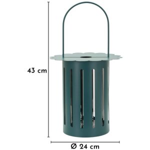 Laterna Mauro Ferretti Saturno Ottanio Ø24x43 cm – metal, szkło, styl skandynawski