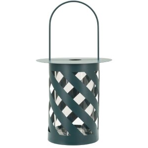 Latarnia Mauro Ferretti Saturno Ottanio Twist Ø23x43 cm – metal, szkło