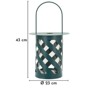 Latarnia Mauro Ferretti Saturno Ottanio Twist Ø23x43 cm – metal, szkło